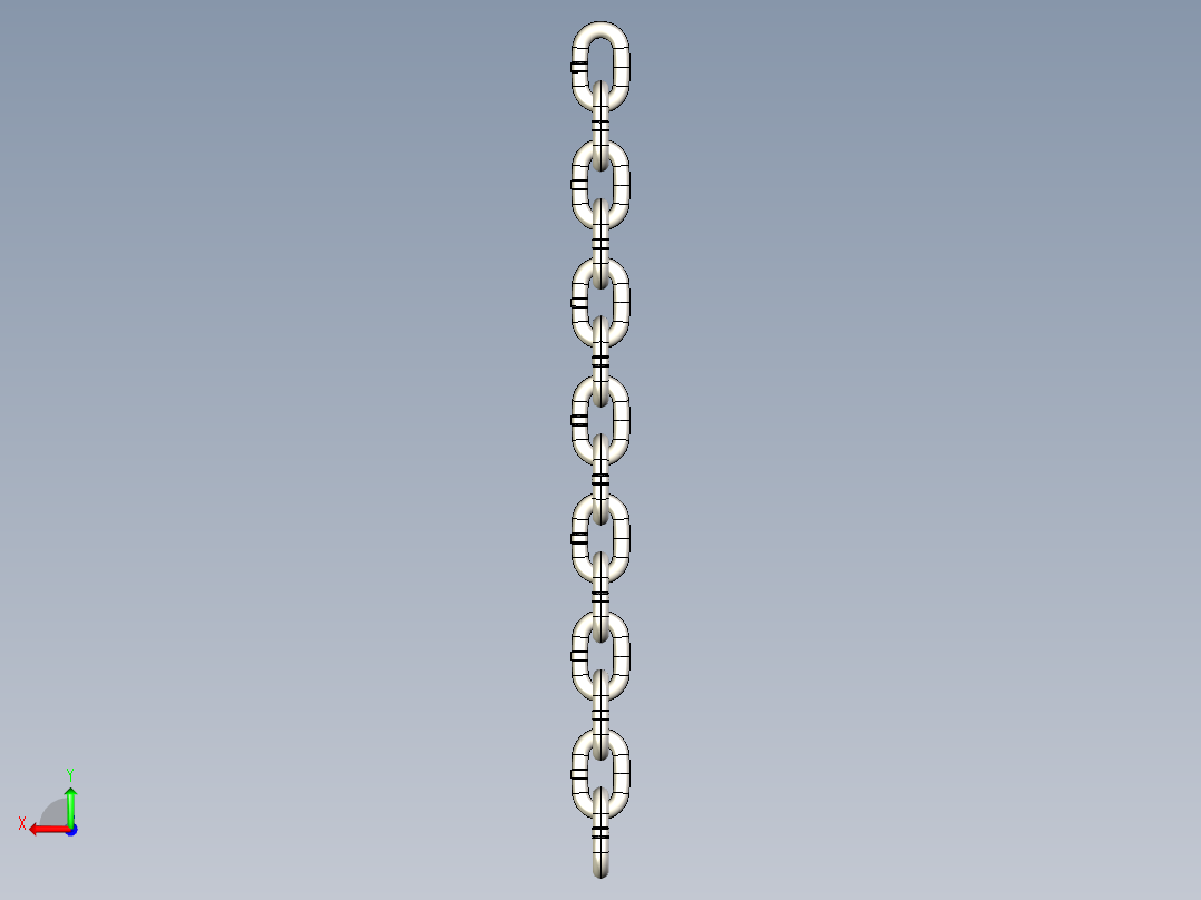 紧固件-STEP 0.3750 Chain Links后视图