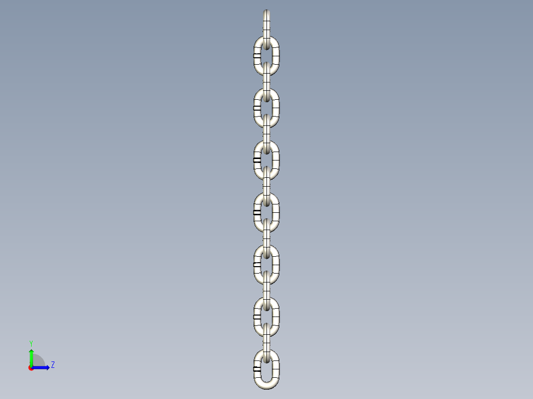 紧固件-STEP 0.3750 Chain Links左视图