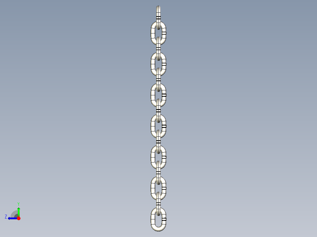 紧固件-STEP 0.3750 Chain Links右视图