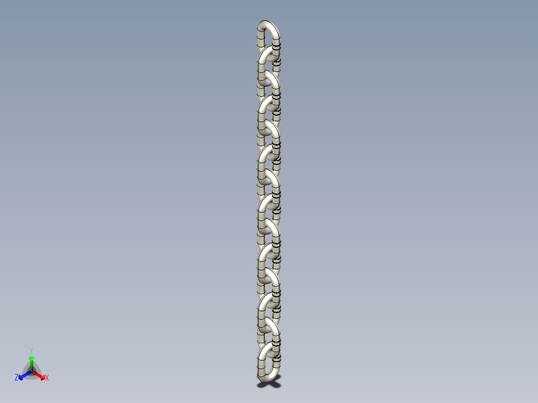 紧固件-STEP 0.3750 Chain Links正等轴测图