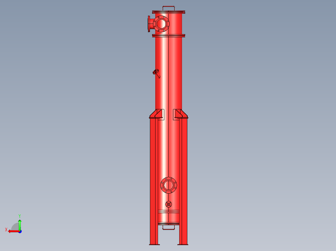 表冷器罐体后视图