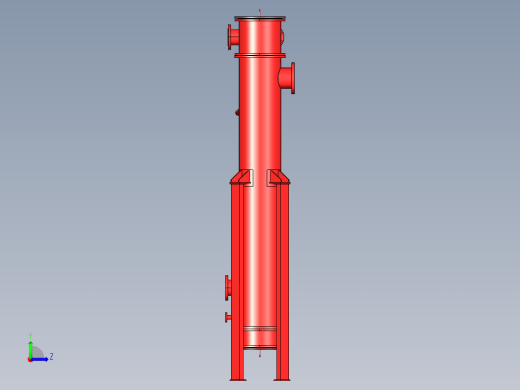 表冷器罐体左视缩略图