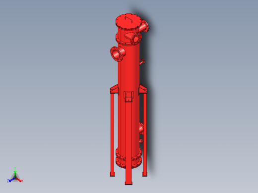 表冷器罐体正等轴测缩略图