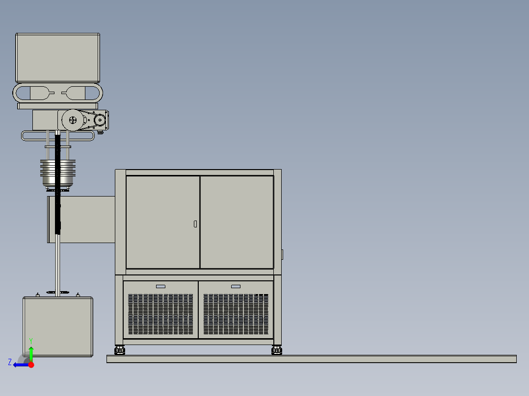 试验机总装右视图