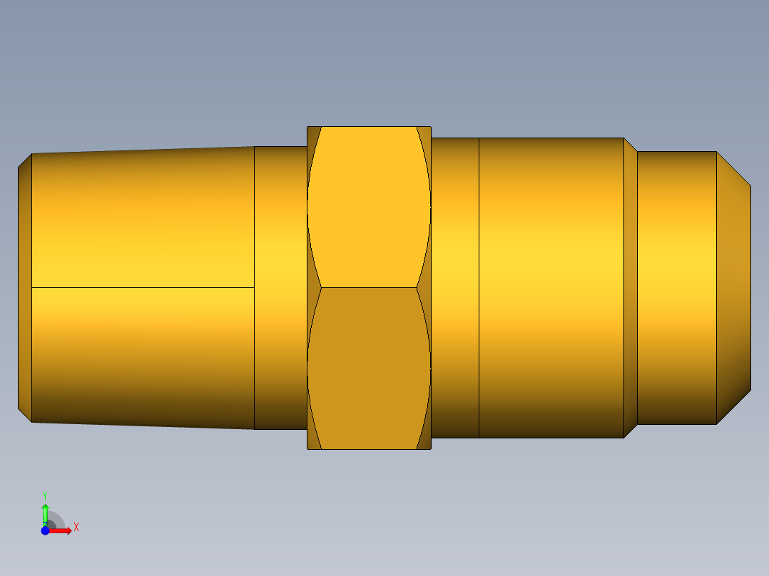 扩口式工业通用硬管接头Male Connector 48F-6-4前视图