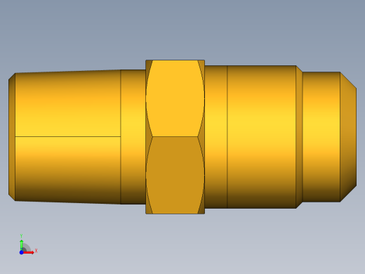 扩口式工业通用硬管接头Male Connector 48F-6-4前视缩略图