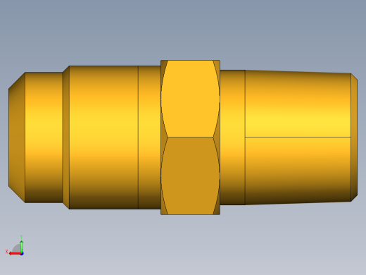 扩口式工业通用硬管接头Male Connector 48F-6-4后视缩略图