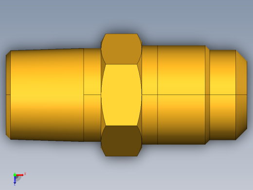 扩口式工业通用硬管接头Male Connector 48F-6-4俯视缩略图