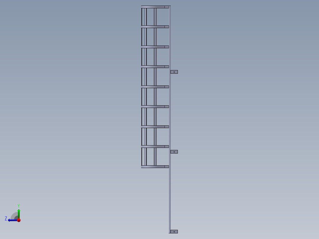 s4000-储存塔 自动化设备3D图纸3D模型右视图