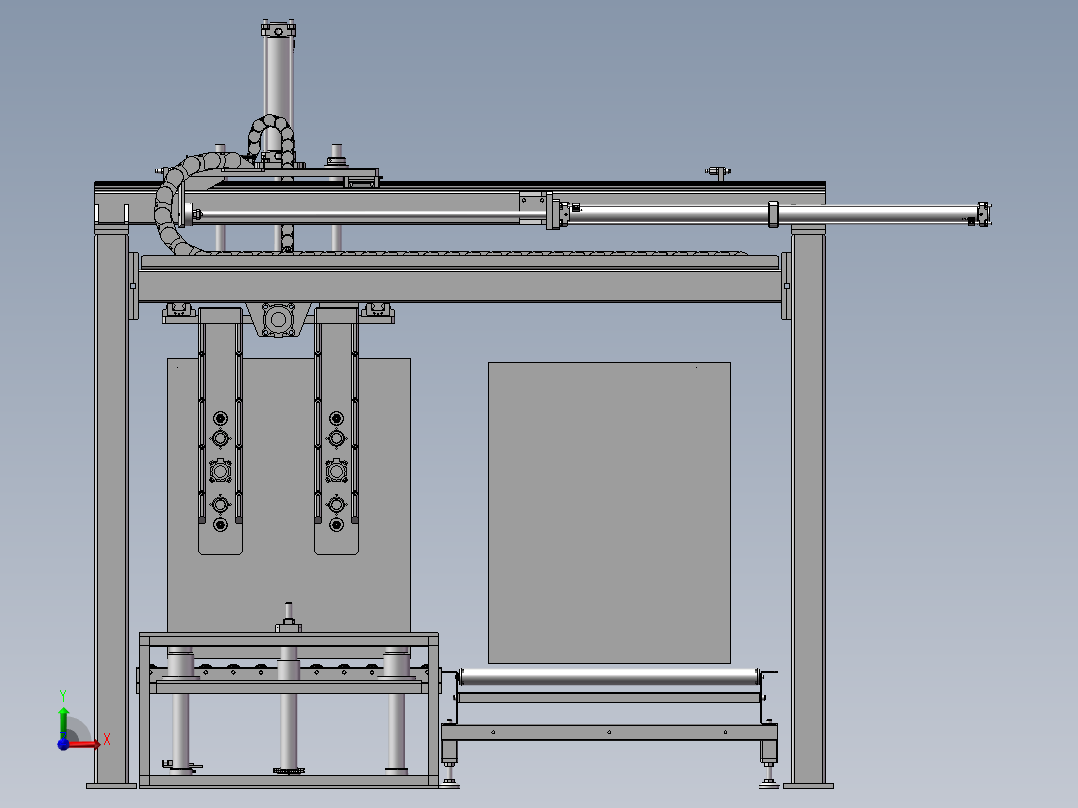 龙门移载机 3D模型前视图
