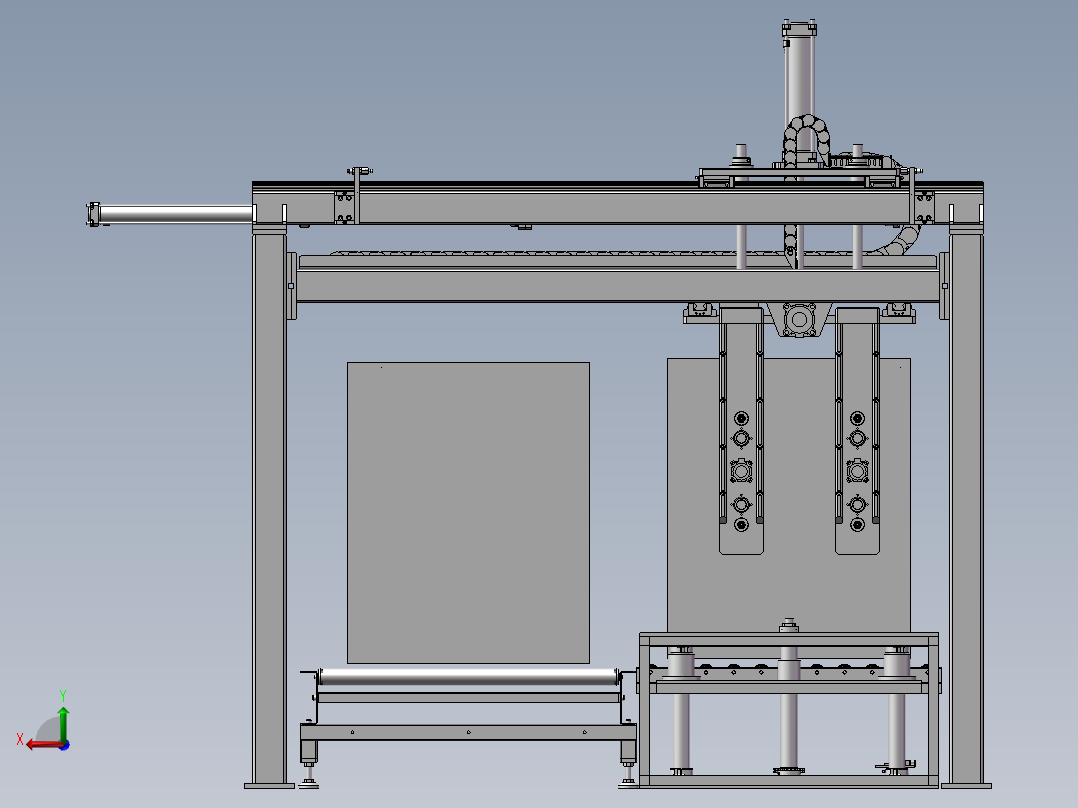 龙门移载机 3D模型后视图