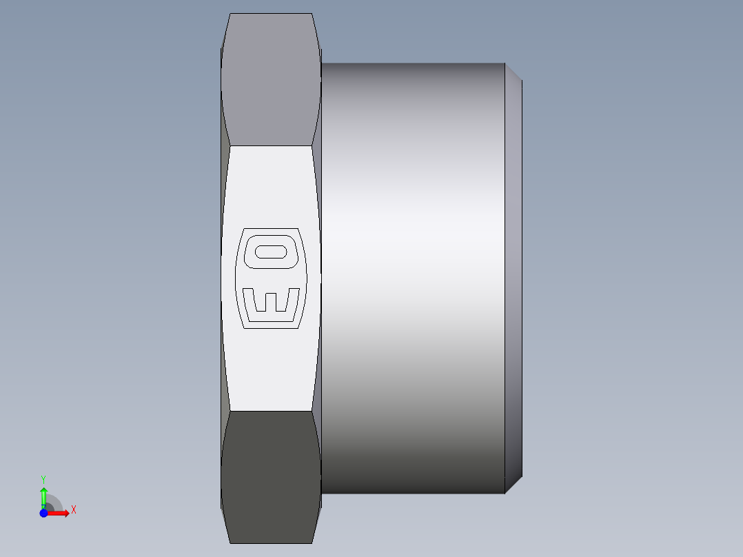 卡套式工业通用硬管接头EO_Blanking_plug_for_tube_ends_ROV22LCFX前视图