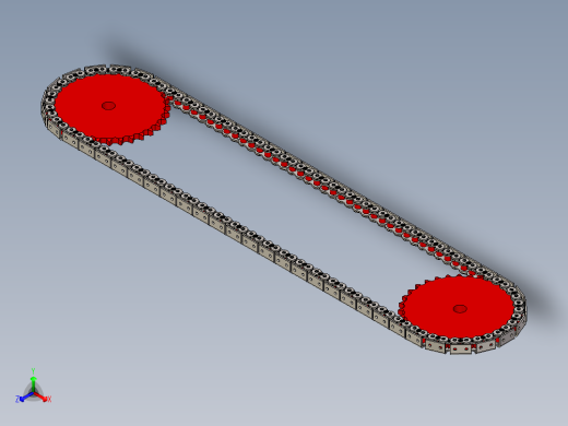 带反向附件的滚子链 - --stp