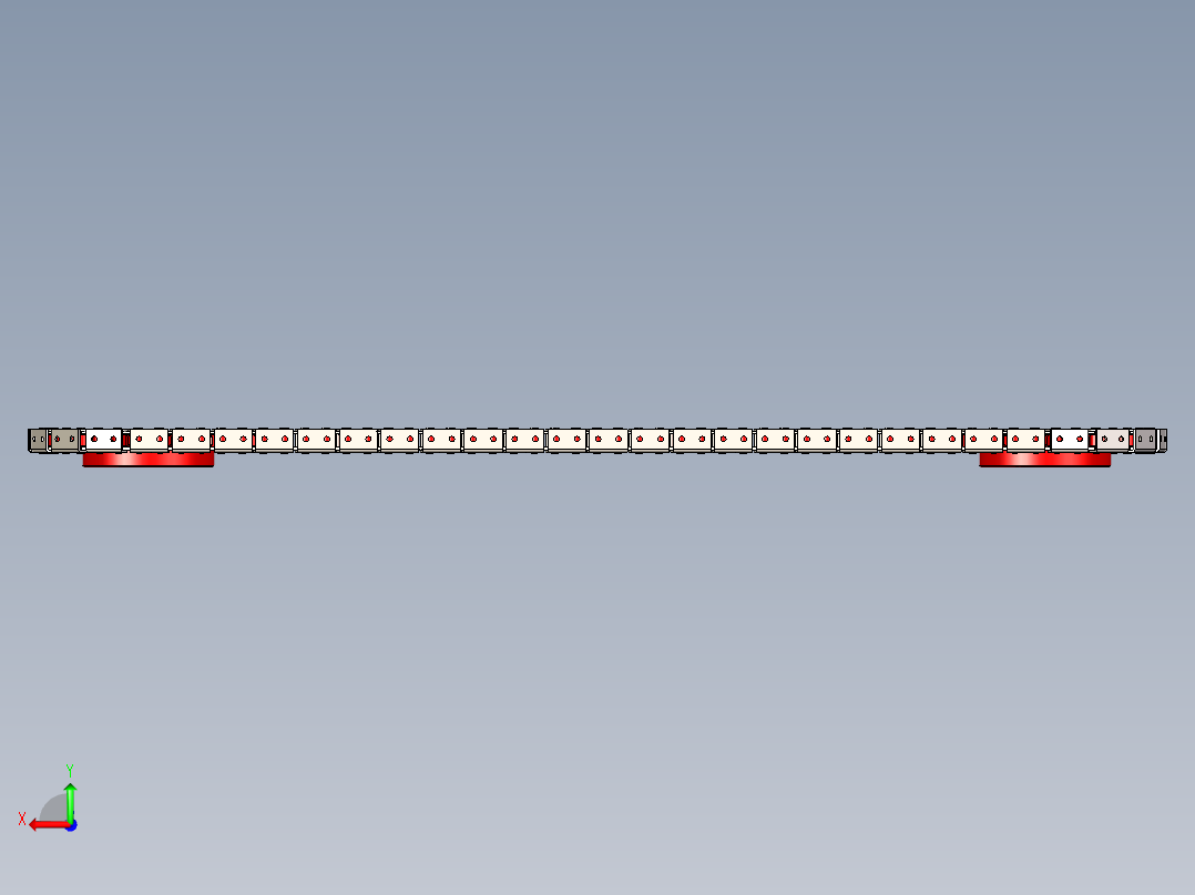 带反向附件的滚子链 - --stp后视图