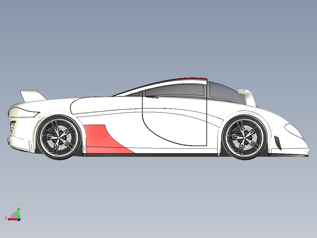 汽车车身 (2)后视图