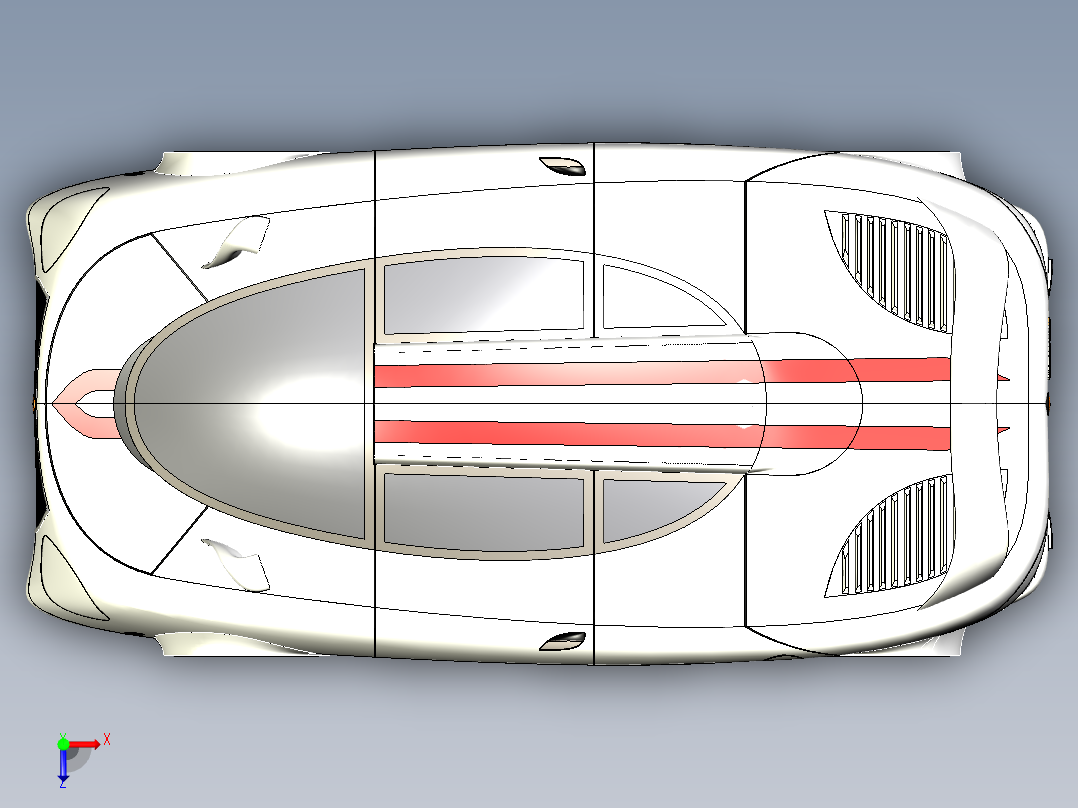 汽车车身 (2)俯视图