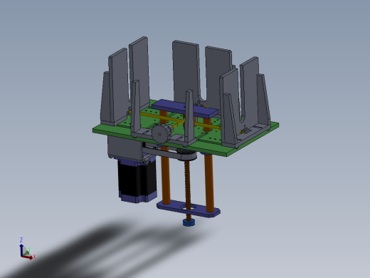 顶升送料机构1（螺母定螺杆动）