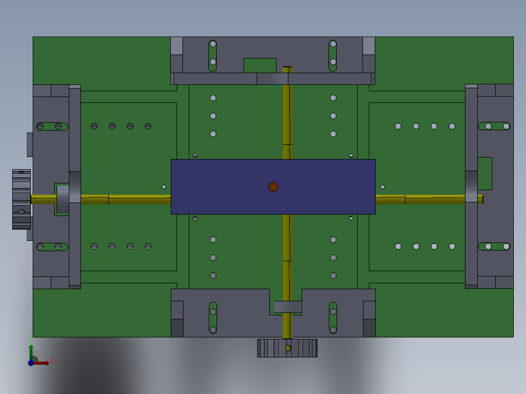 顶升送料机构1（螺母定螺杆动）前视图