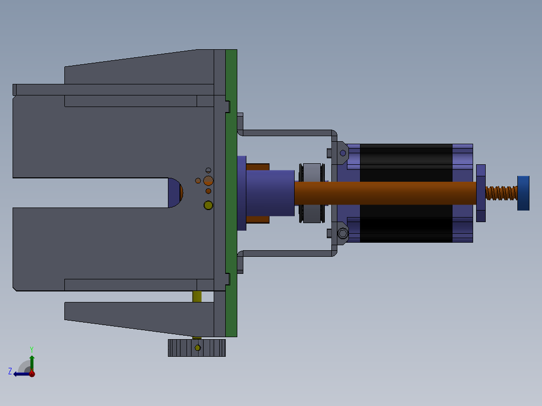 顶升送料机构1（螺母定螺杆动）右视图