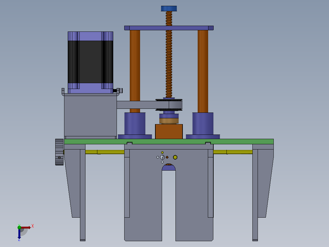 顶升送料机构1（螺母定螺杆动）俯视图