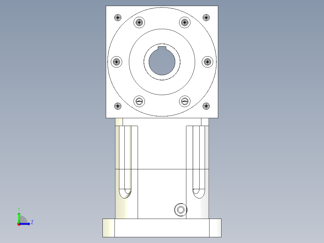 换向器PW170双孔 PGH142-L1 35-114.3-200-M12.stp左视图