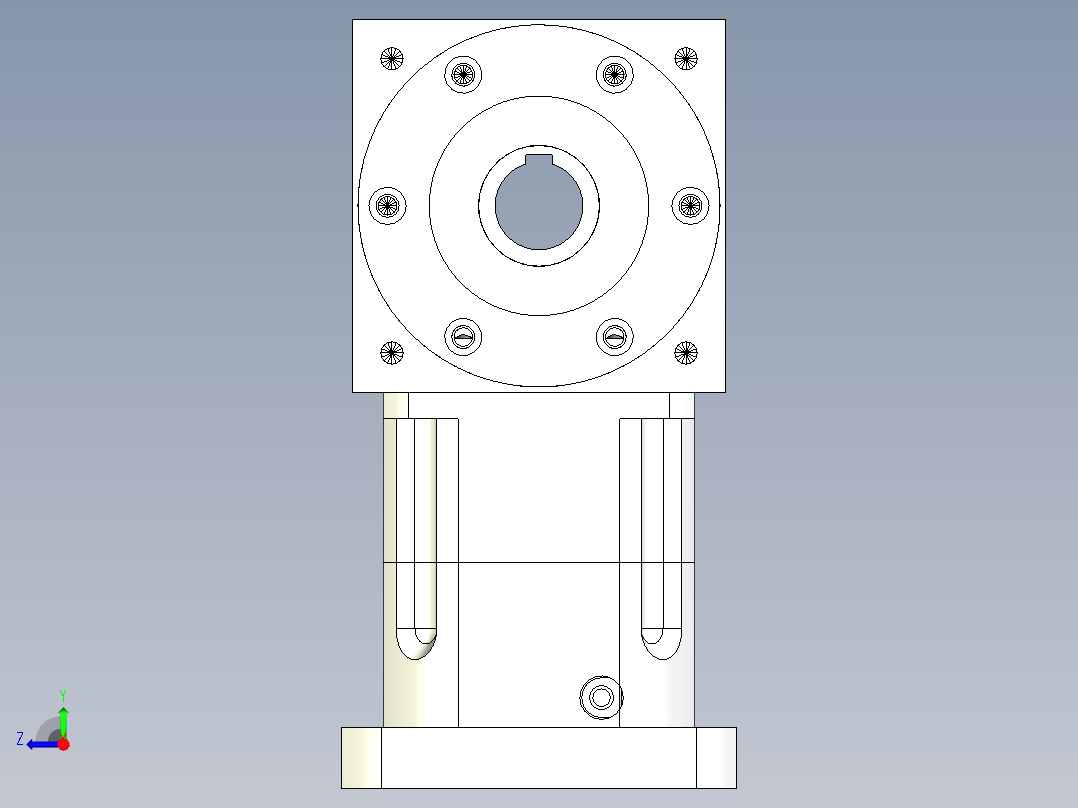 换向器PW170双孔 PGH142-L1 35-114.3-200-M12.stp右视图