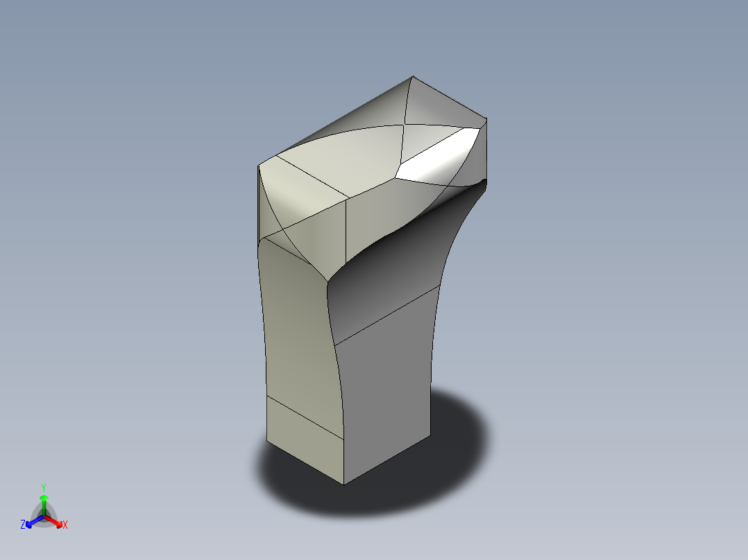把手I.218-3D多系列多零件图纸模型主视图