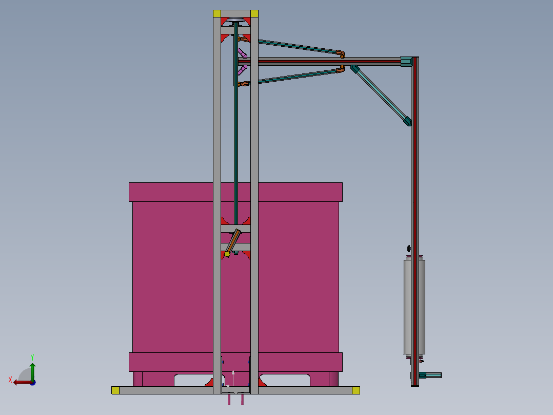 手动托盘包装机后视图