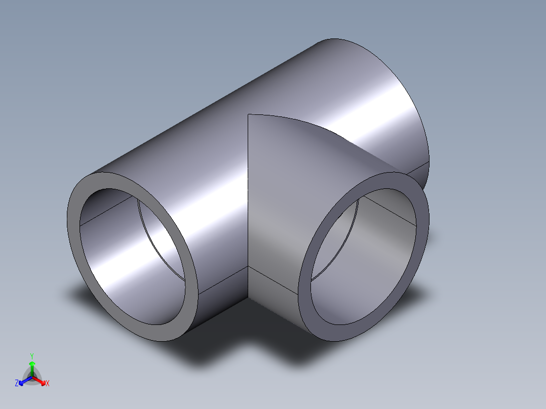 6TIV 90通带溶剂焊接插座正等轴测图