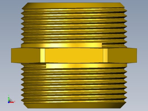 螺纹接头六角G1 1_2英寸前视缩略图