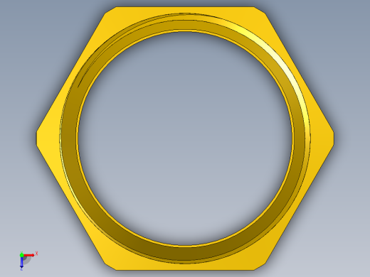 螺纹接头六角G1 1_2英寸俯视缩略图