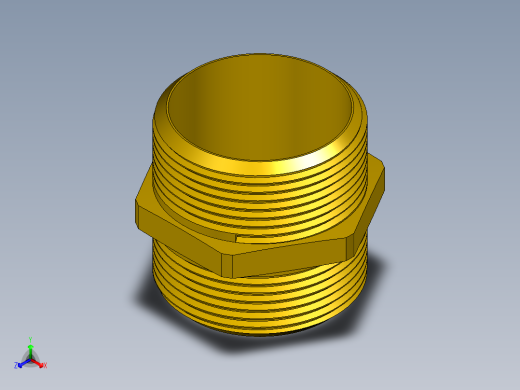 螺纹接头六角G1 1_2英寸正等轴测缩略图