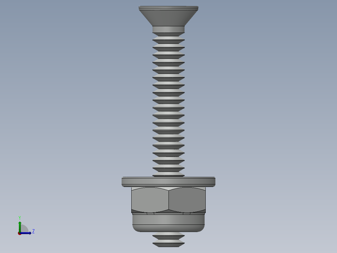 紧固件-No.6-32 Flathead-01左视图
