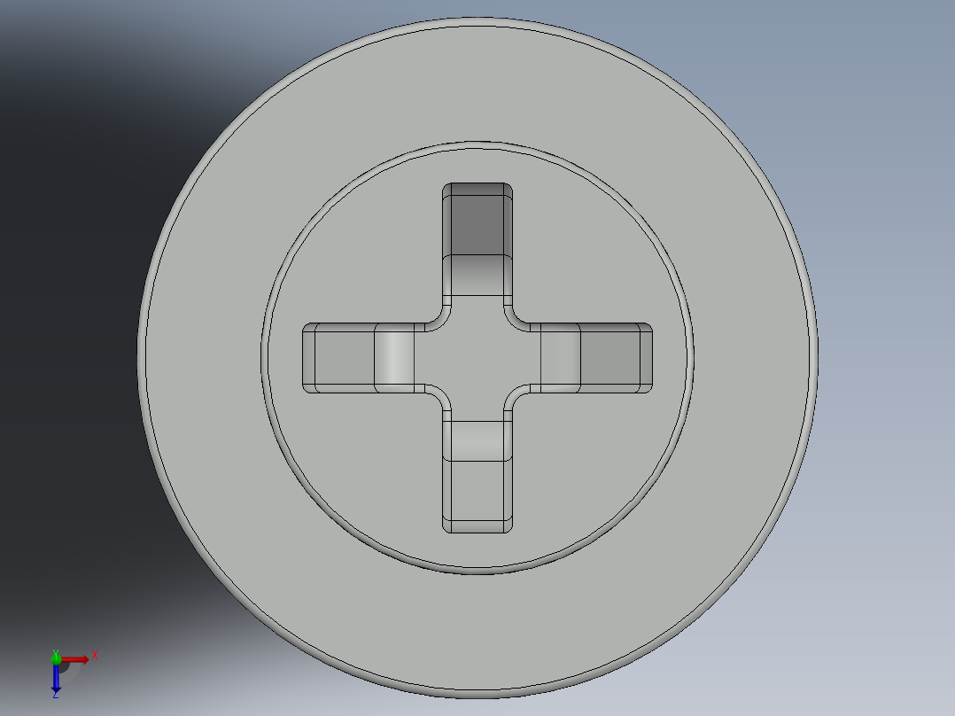 紧固件-No.6-32 Flathead-01俯视图