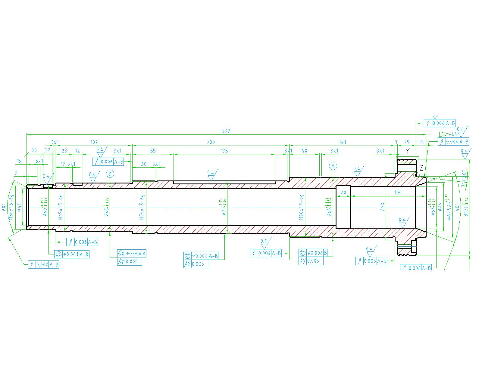 E1342-CK6135机床主轴