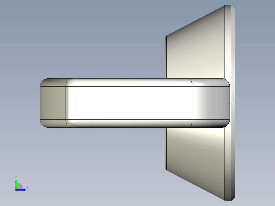 蝶形螺母-WING NUT M8 x 1.25mm Thread.IGS左视图
