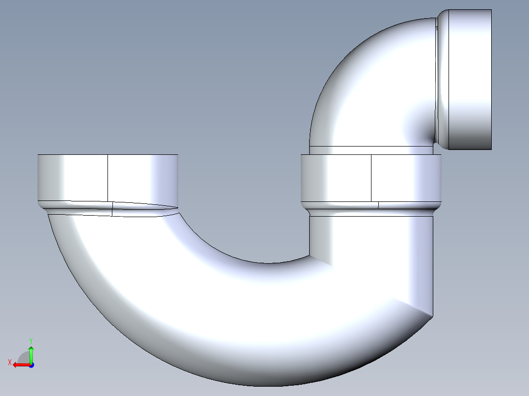 船舶管路系统S27_SeaDrainPLUS_P-Trap-SxS_37E172002_2in Sea Drain Plus - P-Trap-SxS后视图