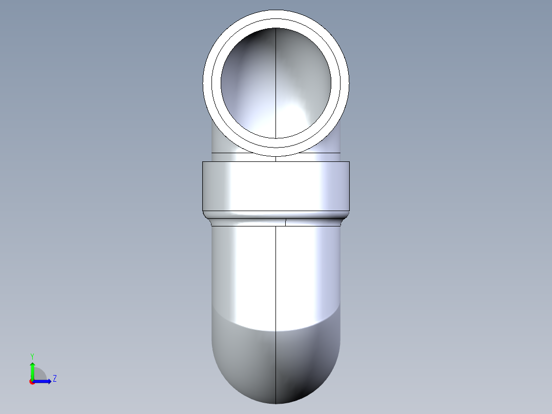 船舶管路系统S27_SeaDrainPLUS_P-Trap-SxS_37E172002_2in Sea Drain Plus - P-Trap-SxS左视图