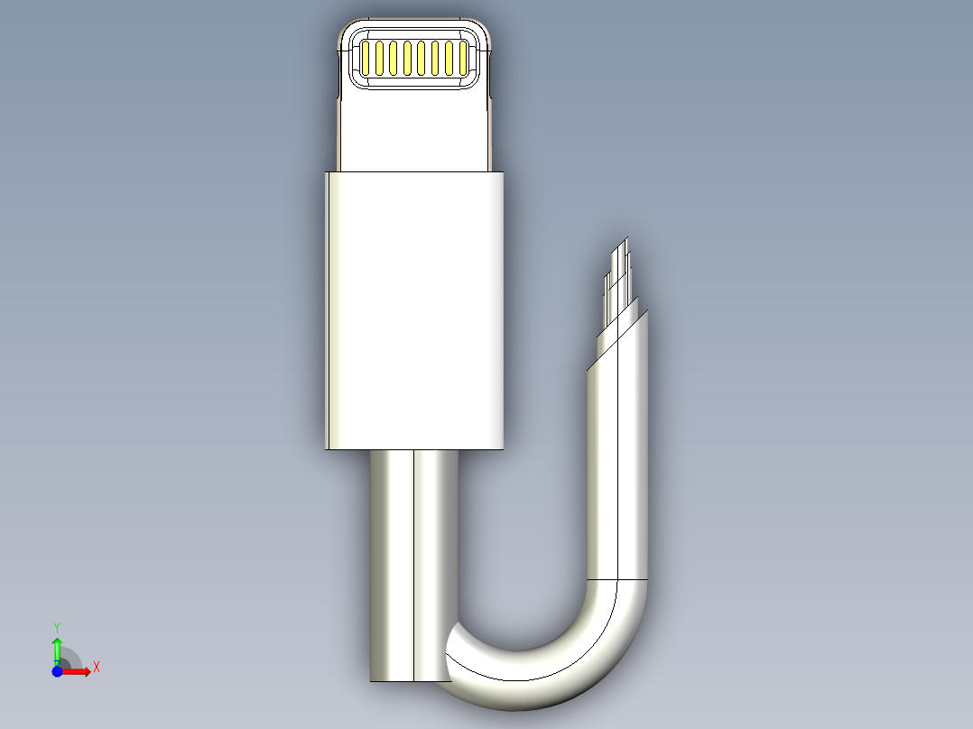 苹果闪电头组件前视图