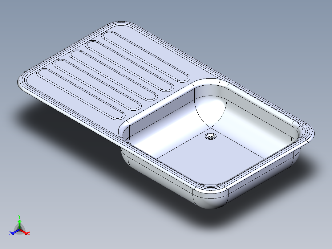 水槽、不锈钢水槽(118)正等轴测图