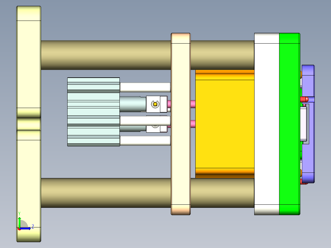 R4-笔记本CNC工装夹具三维模型CNC8-1020左视图