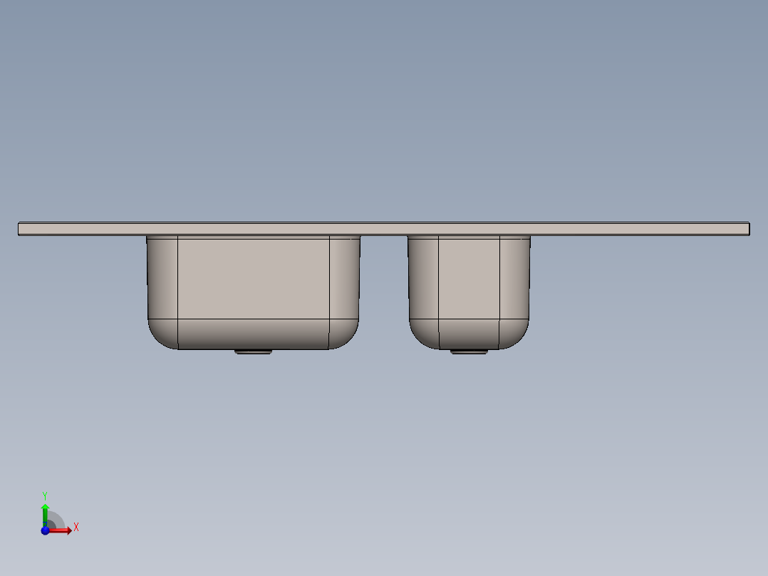 水槽、不锈钢水槽(62)前视图