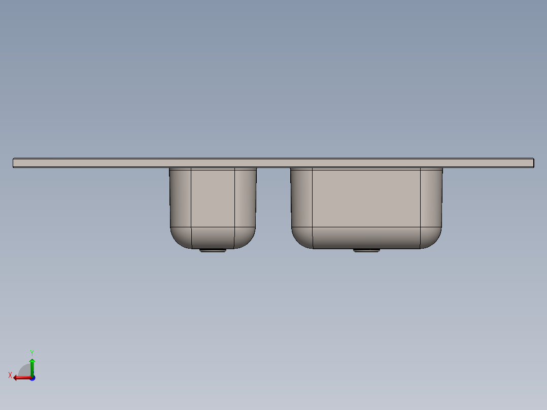 水槽、不锈钢水槽(62)后视图
