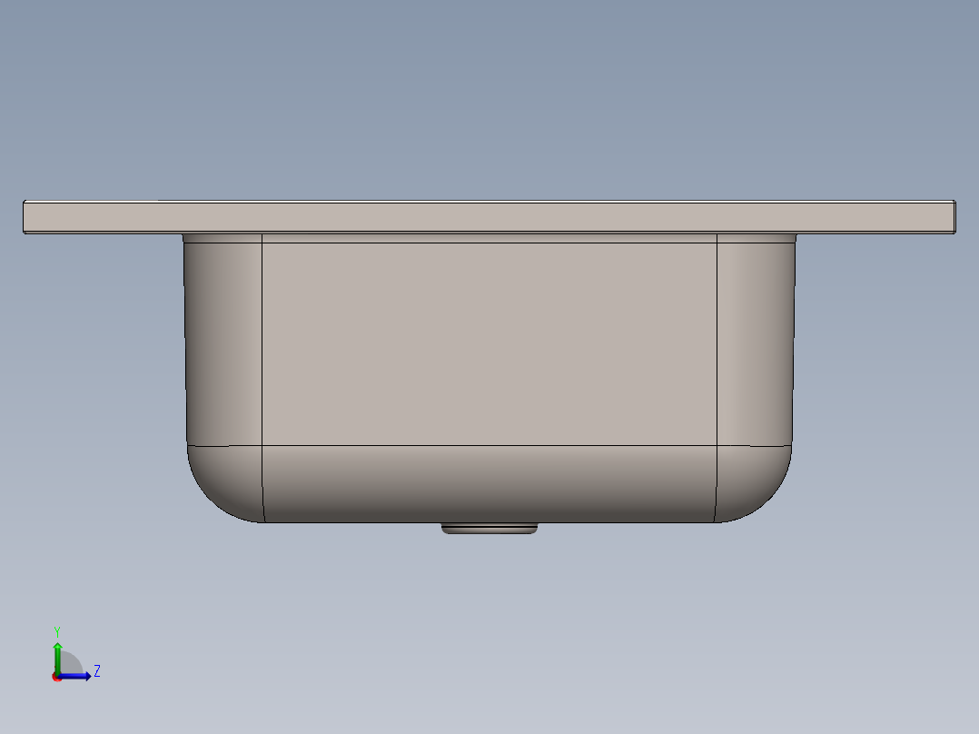水槽、不锈钢水槽(62)左视图