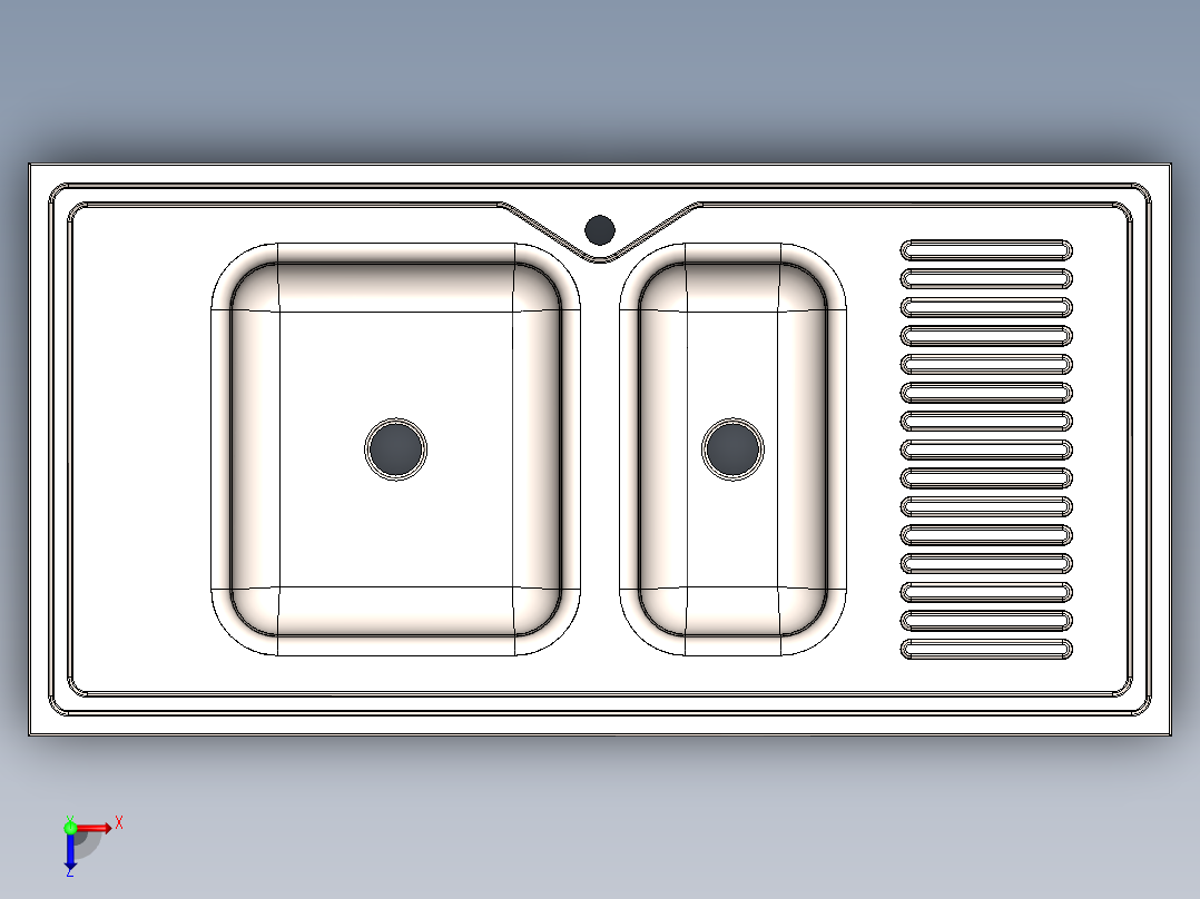 水槽、不锈钢水槽(62)俯视图