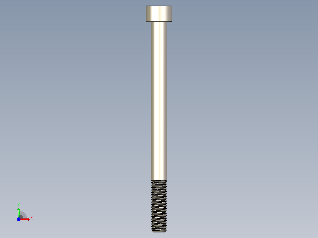 Screw_DIN_912_M10x130_A2.STEP公制内六角螺钉前视图