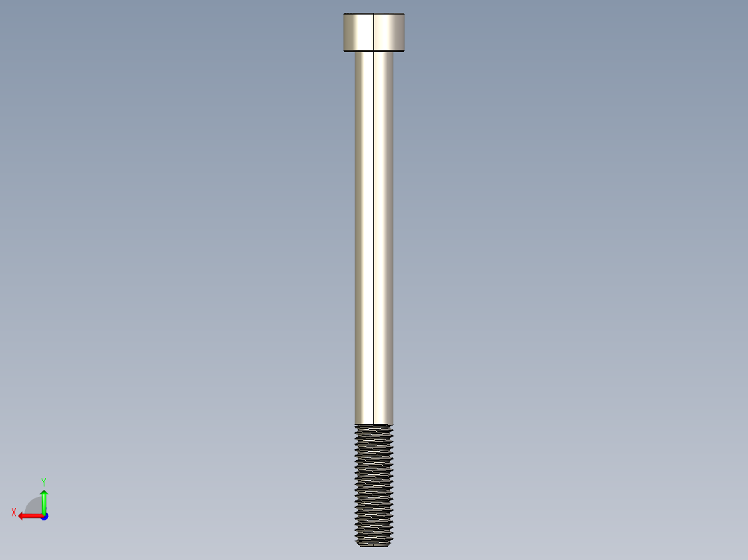 Screw_DIN_912_M10x130_A2.STEP公制内六角螺钉后视图