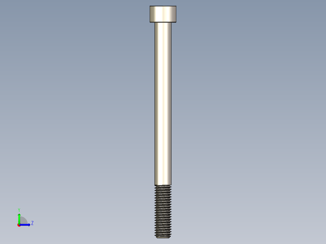 Screw_DIN_912_M10x130_A2.STEP公制内六角螺钉左视图