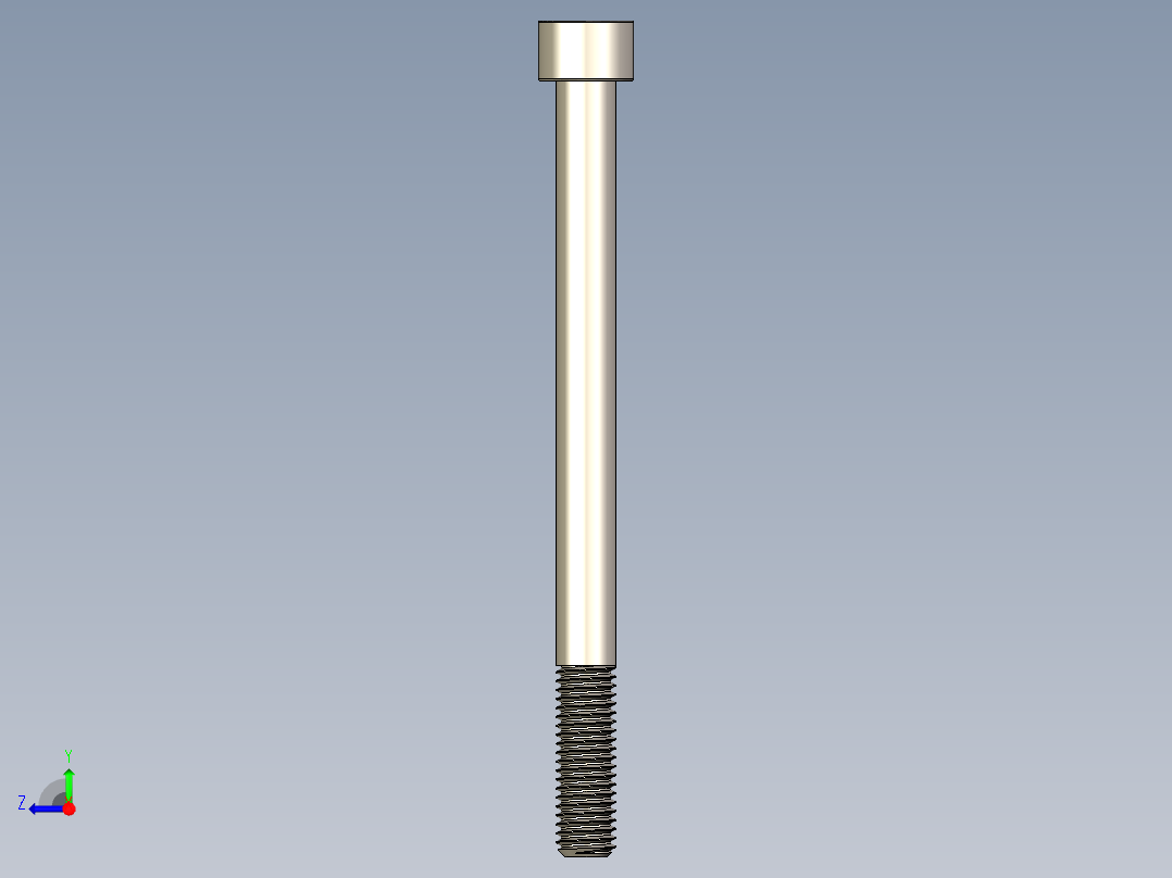 Screw_DIN_912_M10x130_A2.STEP公制内六角螺钉右视图