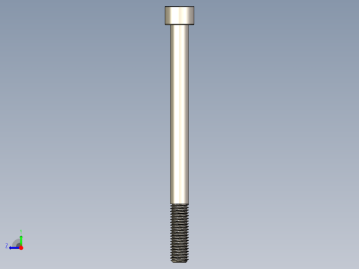Screw_DIN_912_M10x130_A2.STEP公制内六角螺钉右视缩略图